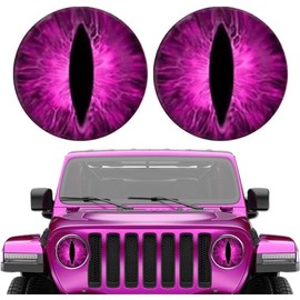 Beast Eyes Headlight Decals Pair for Jeep, 2024 New Eye Decal for Jeep Wranglers Headlights, Car Accessories for Men Women, 3D Round Eyes Headlight Decal Stickers for Truck Car Bumper Decoration 2pcs