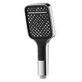 Shower Head, Water Saving with Stop Button, Hand Shower, Pressure Increasing Universal Shower Heads, Rain Shower Head Pressure Increasing, Shower Head Rain Shower with 7 Jet Types (Silver)