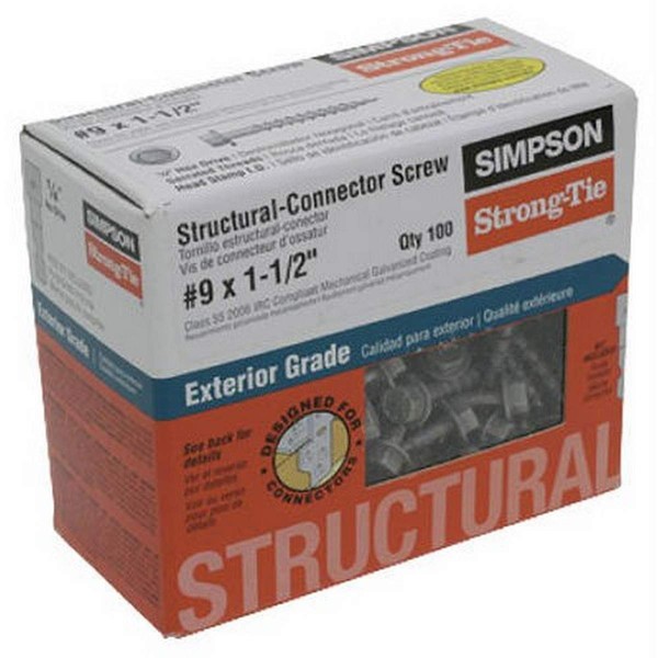 Simpson Strong-Tie SD9112R100 #9 x 1-1/2" Structural Screw 100ct
