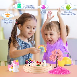 Toys for 3-12 Year Old Girls,TopDollo Light Up Unicorn Terrarium Kit for kids Unicorn Toys for Girls Creative Bedroom Decor Craft Kits for Girls,3 4 5 6 7 8 9 Year Old Girl Gifts