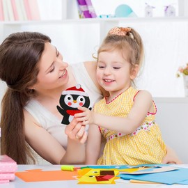 EQLEF Felt Sewing Kit Children's Animals, 4 Pieces Dolls Make Your Own Set Animals Sewing Children Sewing Kit Beginners Cuddly Toy Sewing Set for Beginners Boys and Girls (B)