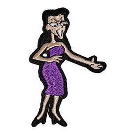 Rocky and Bullwinkle Natasha Embroidered 3.25" Tall Iron on Patch