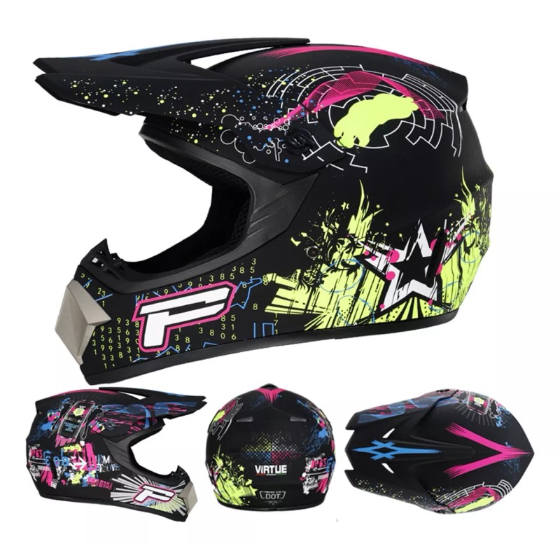 DIUNASENGCH Casco De Motocross Certificado + Regalo