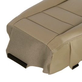 ECOTRIC Left Seat Cover Compatible with 2002-2007 Ford F250 F-350 Super Duty Lariat New Driver Seat Bottom Cushion Cover Replacement Synthetic Leather