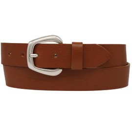 AnnaMatoni Women's Belt Leather Belt Timeless Design 3.5 cm Genuine Leather Belt Made in Germany Women's Leather Belt Clasp Nickel Free, Cognac 640