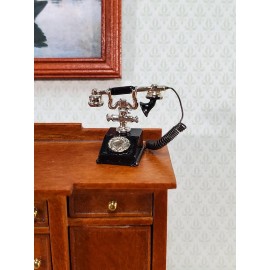 Town Square Miniatures Dollhouse Telephone Vintage Style 1890s - 1920s 1:12 Scale Miniature Phone