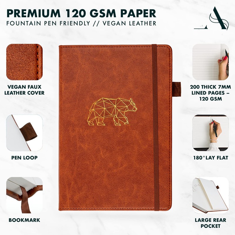 Avocado & Spice A5 Notebook Lined Travel Diary, Notepad, Journal,