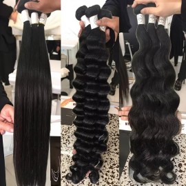 2025 US Warehouse in Stock and Ready to Ship, tangle Free and Shedding Free Quality Hairstyle: Silky Straight Wave, color: deep wave, Stretched Length: 18 Inches