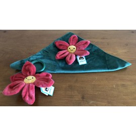 Jellycat NWT Jellycat Fleury Poinsettia Soother Blanket Lovey & Jitter Stroller Toy Set