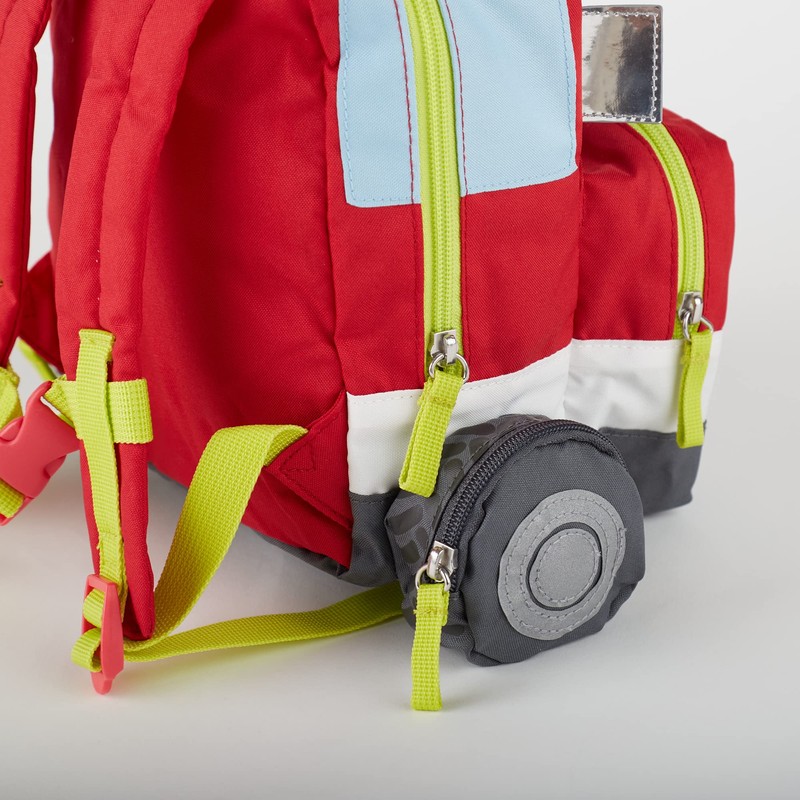 sigikid Unisex Children's Backpack, Tractor Children's Backpack, Red/Fire Engine