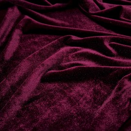 Mirco Velvet Fabric for Costumes and Crafting 61 Inches Width by The Yard Entelare(Wine 1Yard)