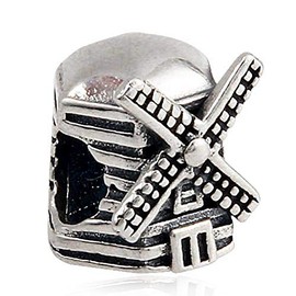 Windmill Charm 925 Sterling Silver Gift Beads Charm fit for Women Charms Bracelets