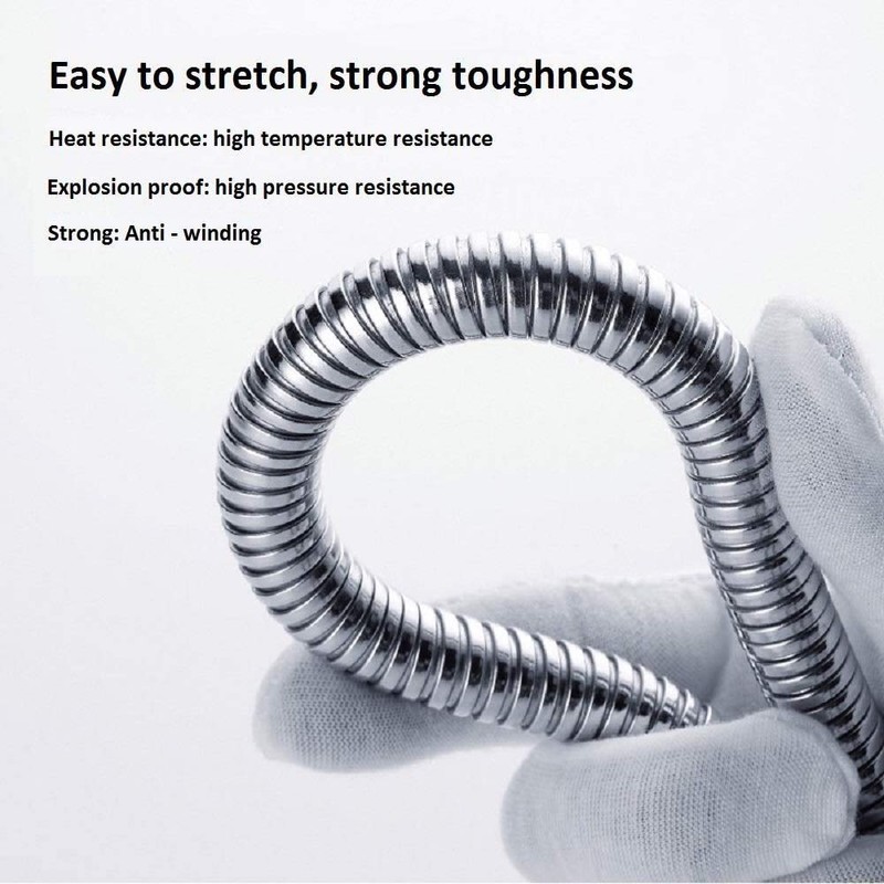 VASLON Copper Head Shower Hose Stainless Steel Extra Long Shower