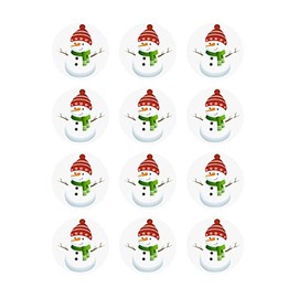 2" Pre-Cut Snowman Design By TNCT Edible Images For Your Cupcakes!