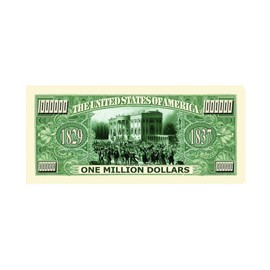 American Art Classics Andrew Jackson Million Dollar Bill in Banknote Protector