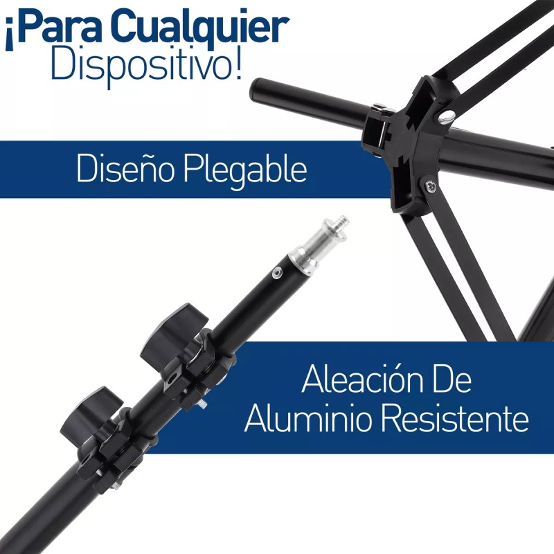 Bluelander Tripie Universal Camara Y Aro De Luz Extendible De