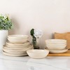 AmorArc Ceramic Dinnerware Sets,Handmade Reactive Glaze Stoneware Plates and Bowls
