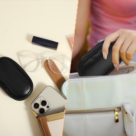 DIVINA VITAE 10 Pcs Travel Makeup Brush Set Black Mini Makeup Brushes with Makeup Brush Pouch Portable Travel Size Makeup Brushes Professional Cosmetic Brush for Foundation Brush Blush Powder Eye Shadow Cosmetics