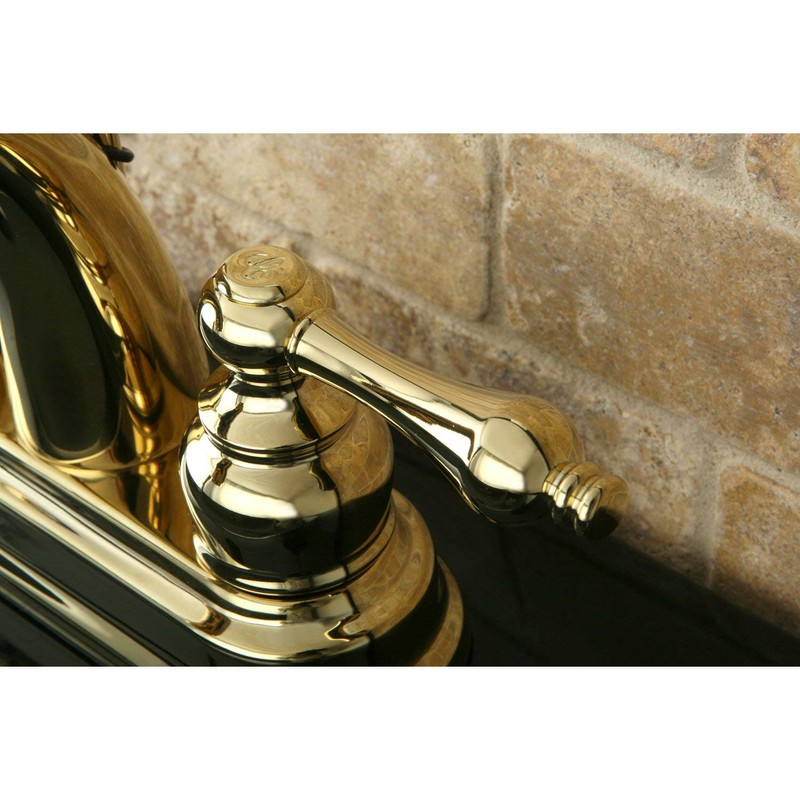 Kingston Brass KB5612AL Restoration 4-Inch Centerset Lavatory Faucet, Polished Brass