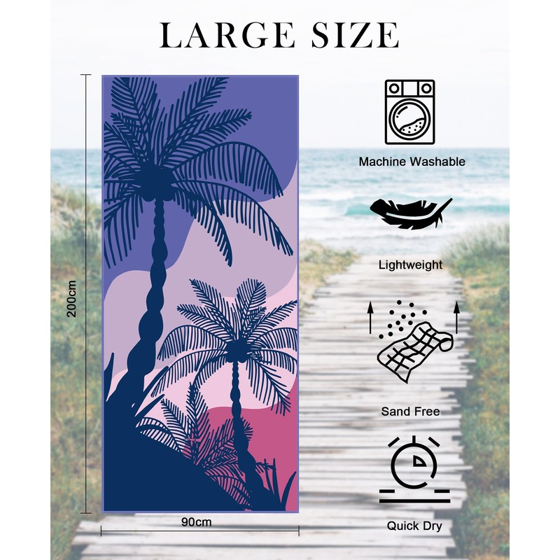 Style Slice Beach Towel Extra Large Microfibre Towel Beach Towels,
