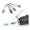 MIZETLI Rebabeadores Carburo Tungsteno Burr 1/4 5pzs Fresa Taladro