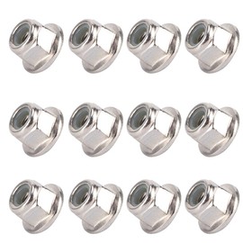 12PCS RC CAR BLACK NONSLIP LOCK NUTS for Axial 4 6 SCX10 4mm Wheel Lock Nut Accessories Compatible with 1/10 SC Model (Silver)