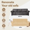 WEERRW 4 Pieces Velvet High Stretch Couch Covers for 3