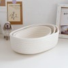 Vivi Bakie Storage Basket 3-Piece Set Cotton Rope Stackable Braided