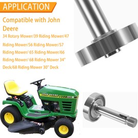 MTAURRY AM39912 Deck Drive Spindle Shaft Fit for John Deere Lawn Mowers Garden Tractors F510 F525 STX30 STX38 SRX75 SRX95, Replace for AM39912, AM39916,AM30301