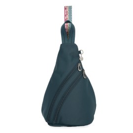 Sakroots On The Go Sling Backpack in Eco Twill, Adjustable Sling Strap, Marine