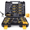 Magnetic Screwdriver Tools Set with Storage Case, Construction Tools, Slotted Phillips