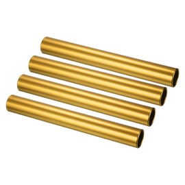 PATIKIL Aluminum Relay Baton, Set of 4, Field Truck, Relay Event Baton, Race, Gym, Truck & Field Equipment, Class Games, Outdoor Sports, Running Practice, Gold