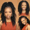Forevery Goddess Locs Crochet Hair 12 Inch Faux Locs Crochet Hair for Black Women Pre looped 6 Packs Boho Crochet Locs with Curly Ends 1B