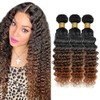 2CG T1B/4/30 Deep Wave Hair Extensions 28 30 32 inch