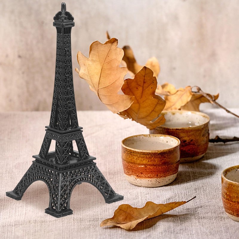 IMIKEYA Eiffel Tower Figurine Black Metal Eiffel Tower Model 13