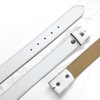 BS1200 White Belt Genuine Leather Replacement Casual Belt Strap 1-1/2"(38mm)