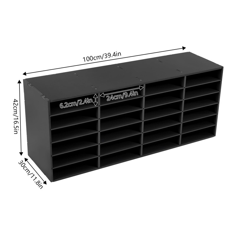 MhdunueSK Mailbox for Classroom 24 Slots, Mail Sorter, Paper Organizer