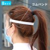 Panda Family Rubber Face Shield, Transparent, Movable, Splash Prevention, Nursing,