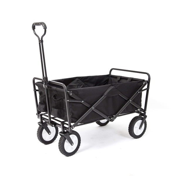 Mac Sports Collapsible Folding Outdoor Utility Wagon, Black