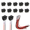 HUAREW Mini Rocker Switch T85 KCD1-101 2 Pin SPST Toggle