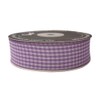 Micomon Purple and White Woven Edge Plaid Ribbon 100% Polyester