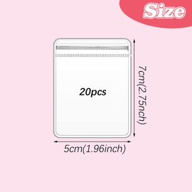 Hzfnon Clear PVC Jewelry Bags - Plastic Transparent Jewelry Packing and Storage Pouches (5 * 7)