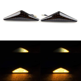 Rui Xin Trade 2pcs Smoke Led Dynamic Side Marker Turn Signal Light Sequential Blinker Light For Fo rd Mon deo 2000-2007 Focus MK1 1998-2004