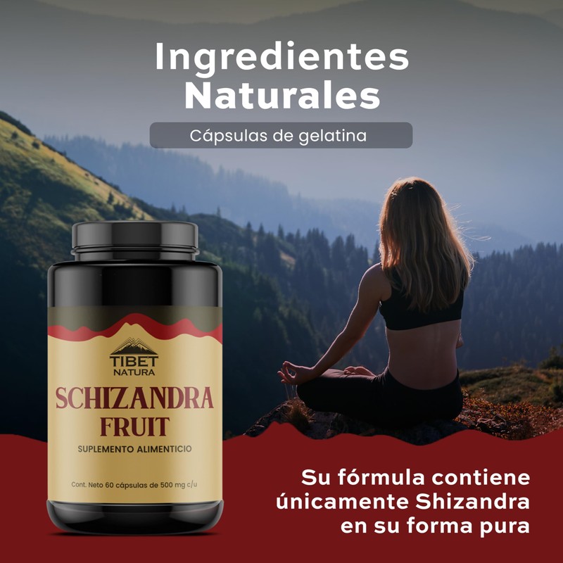 TIBET NATURA - Schizandra - 60 Cápsulas 500 mg c/u