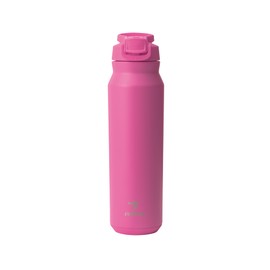 REDUCE 32 oz Hydrate Pro Stainless Steel Insulated Water Bottle - Flip Top Leak-Proof Lid, Dishwasher Safe, BPA-Free, Dual Wall Vacuum, Keeps Drinks Cold for 48 Hrs, Cup Holder Friendly - Sangria