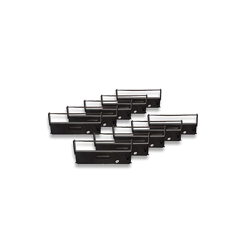 vhbw 10x Ink Ribbon Label Tape Compatible with Epson TM-U