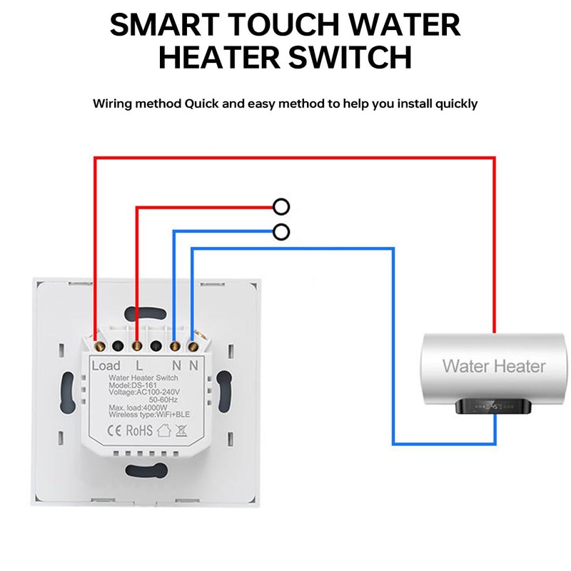 Acmerota Smart Immersion Heater Timer Switch, 40A 2.4G WIFI Smart