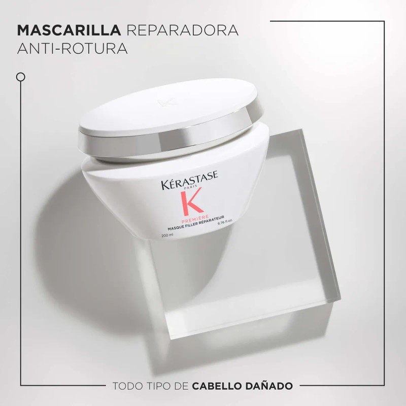 Mascarilla Capilar Reparadora de Relleno Anti-Rotura para Cabellos Daados, Premire,