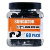 60 Pack Half Clamp J-Hook with Nail, SUNGATOR 1/2 Inch
