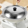 Stainless Steel Pot Lid, STOBAZA Universal Lid for Pots, Pans